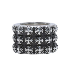 画像をギャラリービューアに読み込む, CHROME HEARTS クロムハーツ ピートパンクトリプルリング 59.09g 19号 アクセサリー SV925 シルバー925 指輪 美品 中古 4a001731
