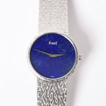 画像をギャラリービューアに読み込む, 極美品 PIAGET ピアジェ 腕時計 ラウンド ラピスラズリ文字盤 手巻き 9633A68N 重量約90.17g メンズ 18K ホワイトゴールド 中古 4a001785