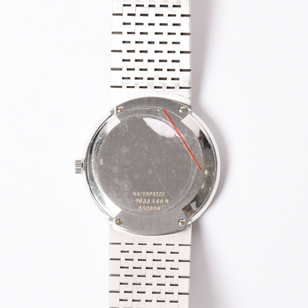 極美品 PIAGET ピアジェ 腕時計 ラウンド ラピスラズリ文字盤 手巻き 9633A68N 重量約90.17g メンズ 18K ホワイトゴールド 中古 4a001785
