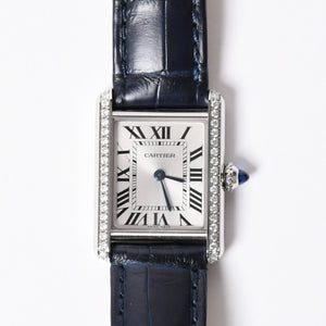 Mint condition CARTIER Tank Must SM wristwatch W4TA0016, Weight approx. 22.55g, Quartz, Pave Diamonds, Stainless Steel, Used, 4a001794