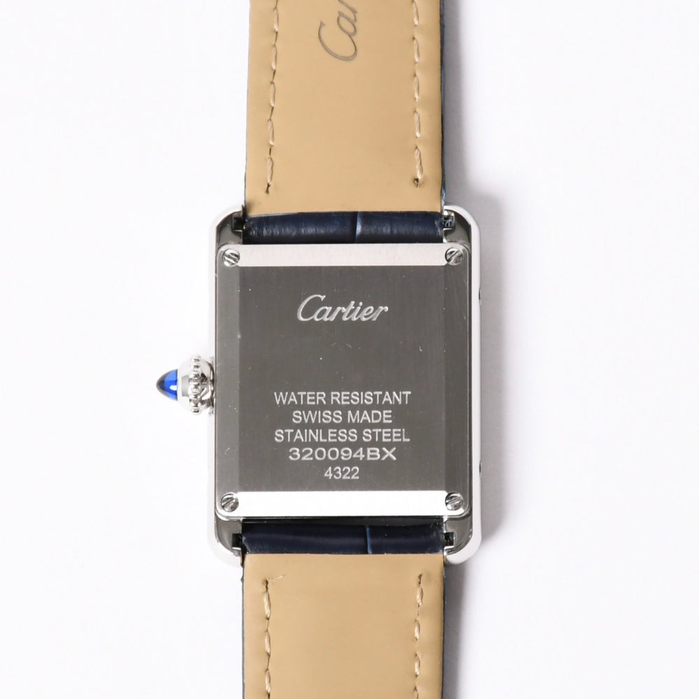 極美品 CARTIER カルティエ TANK MUST SM タンクマスト SM 腕時計 W4TA0016 重量約22.55g クォーツ パヴェダイヤ ステンレス 中古 4a001794