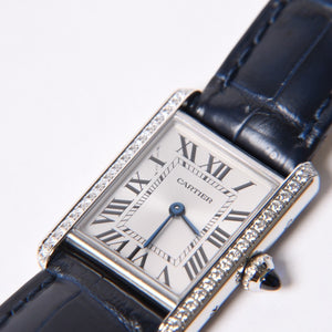 Mint condition CARTIER Tank Must SM wristwatch W4TA0016, Weight approx. 22.55g, Quartz, Pave Diamonds, Stainless Steel, Used, 4a001794