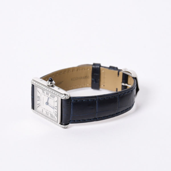 Mint condition CARTIER Tank Must SM wristwatch W4TA0016, Weight approx. 22.55g, Quartz, Pave Diamonds, Stainless Steel, Used, 4a001794