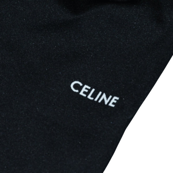 Very Good Condition CELINE STRAIGHT DOUBLE-FACED JERSEY JOGGERS Jogger Pants Black 2Z1371210 Used 4a001740