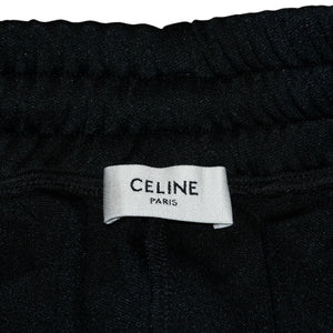 Very Good Condition CELINE STRAIGHT DOUBLE-FACED JERSEY JOGGERS Jogger Pants Black 2Z1371210 Used 4a001740