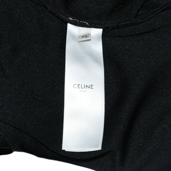 Very Good Condition CELINE STRAIGHT DOUBLE-FACED JERSEY JOGGERS Jogger Pants Black 2Z1371210 Used 4a001740