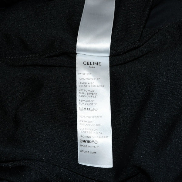 Very Good Condition CELINE STRAIGHT DOUBLE-FACED JERSEY JOGGERS Jogger Pants Black 2Z1371210 Used 4a001740