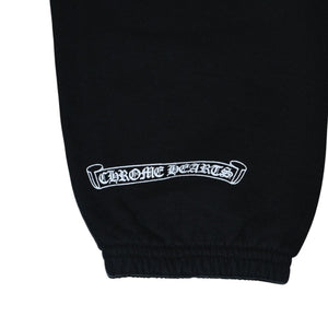 Very Good Condition CHROME HEARTS Cemetery Cross Sweat Pants SW Black Jogger Pants M Size Good Condition Used 4a001733