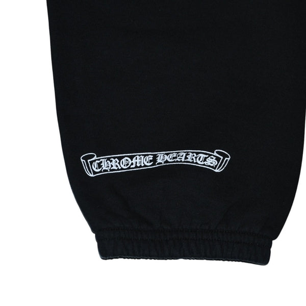 Very Good Condition CHROME HEARTS Cemetery Cross Sweat Pants SW Black Jogger Pants M Size Good Condition Used 4a001733
