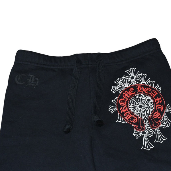 Very Good Condition CHROME HEARTS Cemetery Cross Sweat Pants SW Black Jogger Pants M Size Good Condition Used 4a001733