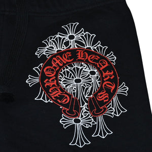 Very Good Condition CHROME HEARTS Cemetery Cross Sweat Pants SW Black Jogger Pants M Size Good Condition Used 4a001733