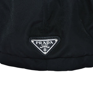 極美品 PRADA プラダ Re-Nylon テスートキャスケット ナイロン ブラック 2HC551 2DMI キャップ トライアングルロゴ 美品 中古 4a001747
