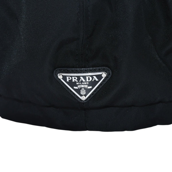 極美品 PRADA プラダ Re-Nylon テスートキャスケット ナイロン ブラック 2HC551 2DMI キャップ トライアングルロゴ 美品 中古 4a001747