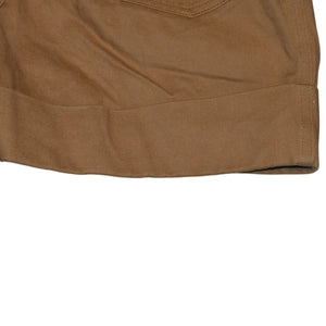Very Good Condition MIU MIU Cotton Twill Loose Shorts Beige Roll Up Frill Design MP1377 672 Used 4a001748