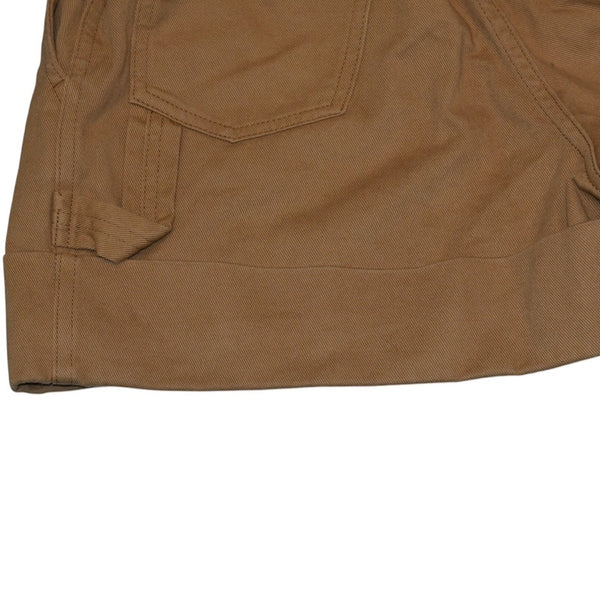 Very Good Condition MIU MIU Cotton Twill Loose Shorts Beige Roll Up Frill Design MP1377 672 Used 4a001748