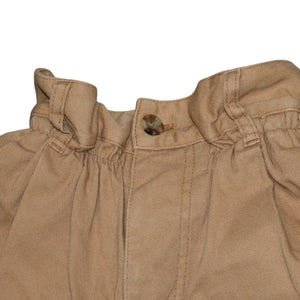 Very Good Condition MIU MIU Cotton Twill Loose Shorts Beige Roll Up Frill Design MP1377 672 Used 4a001748