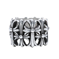 極美品 CHROME HEARTS クロムハーツ セメタリークロスリング 20.35g 17号 SV925 シルバー925 アクセサリー 指輪 美品 中古 4a001730