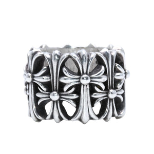 極美品 CHROME HEARTS クロムハーツ セメタリークロスリング 20.35g 17号 SV925 シルバー925 アクセサリー 指輪 美品 中古 4a001730