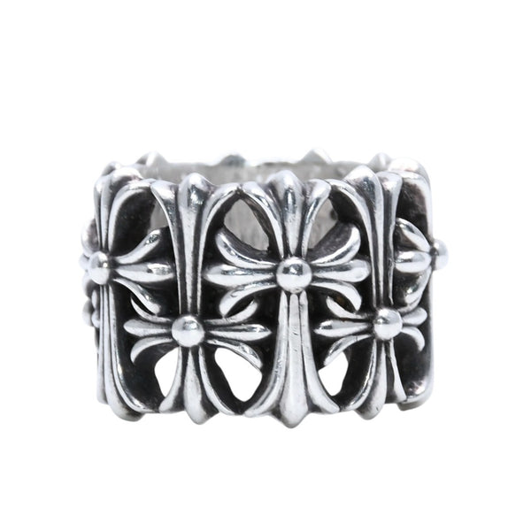 極美品 CHROME HEARTS クロムハーツ セメタリークロスリング 20.35g 17号 SV925 シルバー925 アクセサリー 指輪 美品 中古 4a001730