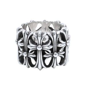 極美品 CHROME HEARTS クロムハーツ セメタリークロスリング 20.35g 17号 SV925 シルバー925 アクセサリー 指輪 美品 中古 4a001730