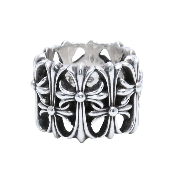 極美品 CHROME HEARTS クロムハーツ セメタリークロスリング 20.35g 17号 SV925 シルバー925 アクセサリー 指輪 美品 中古 4a001730