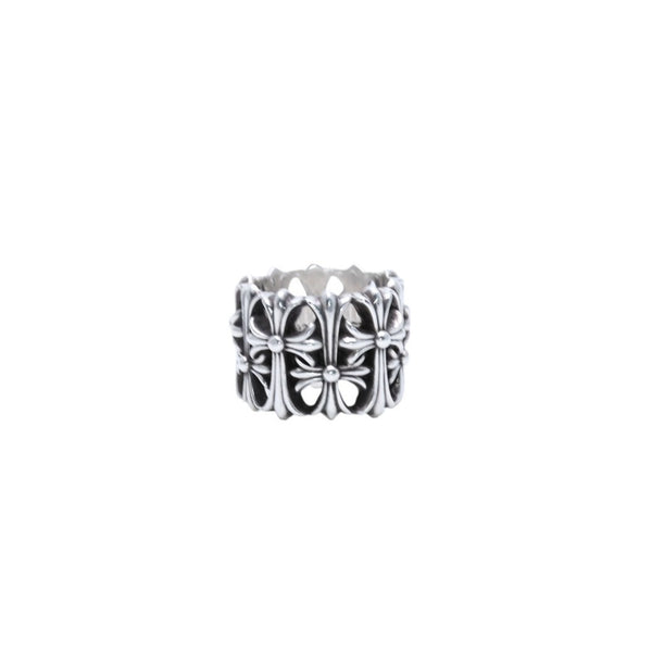 極美品 CHROME HEARTS クロムハーツ セメタリークロスリング 20.35g 17号 SV925 シルバー925 アクセサリー 指輪 美品 中古 4a001730