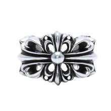 画像をギャラリービューアに読み込む, 極美品 CHROME HEARTS ダブルフローラルクロスリング 13.43g 12号 SV925 シルバー925 アクセサリー 指輪 美品 中古 4a001729