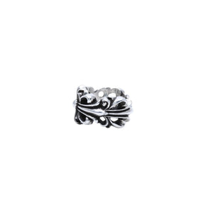 極美品 CHROME HEARTS ダブルフローラルクロスリング 13.43g 12号 SV925 シルバー925 アクセサリー 指輪 美品 中古 4a001729