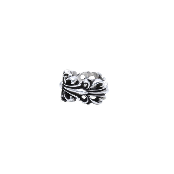 極美品 CHROME HEARTS ダブルフローラルクロスリング 13.43g 12号 SV925 シルバー925 アクセサリー 指輪 美品 中古 4a001729