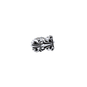 極美品 CHROME HEARTS ダブルフローラルクロスリング 13.43g 12号 SV925 シルバー925 アクセサリー 指輪 美品 中古 4a001729