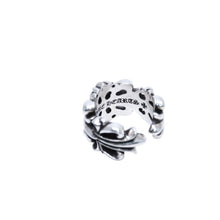 画像をギャラリービューアに読み込む, 極美品 CHROME HEARTS ダブルフローラルクロスリング 13.43g 12号 SV925 シルバー925 アクセサリー 指輪 美品 中古 4a001729