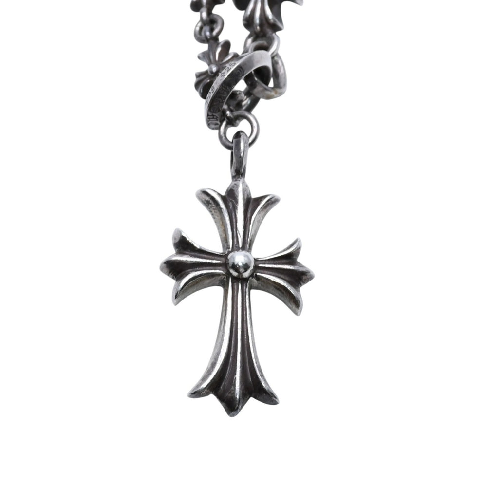 CHROME HEARTS クロムハーツ タイニーE CHプラス チョークチェーン ロザリオネックレス 42.38g SV925 シルバー925 アクセサリー 美品 中古 4a001732