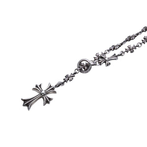 CHROME HEARTS クロムハーツ タイニーE CHプラス チョークチェーン ロザリオネックレス 42.38g SV925 シルバー925 アクセサリー 美品 中古 4a001732