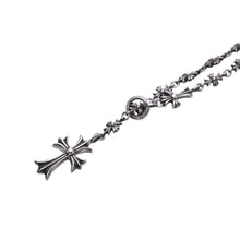 画像をギャラリービューアに読み込む, CHROME HEARTS クロムハーツ タイニーE CHプラス チョークチェーン ロザリオネックレス 42.38g SV925 シルバー925 アクセサリー 美品 中古 4a001732