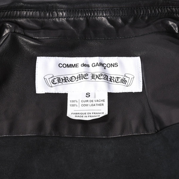 Like new COMME des GARCONS × CHROMEHEARTS COMME des GARCONS Chrome Hearts Leather Short Sleeve Shirt Size S Used 4a001735