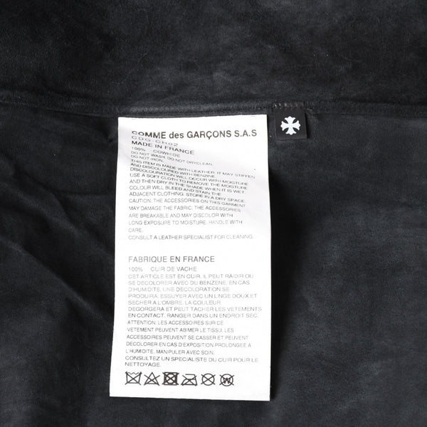 Like new COMME des GARCONS × CHROMEHEARTS COMME des GARCONS Chrome Hearts Leather Short Sleeve Shirt Size S Used 4a001735