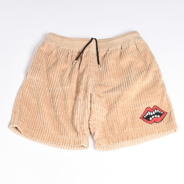極美品 CHROME HEARTS クロムハーツ マッティボーイ コーデュロイショーツ ショートパンツ ハーフパンツ チョンパー ベージュ Sサイズ 中古 4a001734
