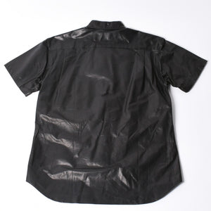 Like new COMME des GARCONS × CHROMEHEARTS COMME des GARCONS Chrome Hearts Leather Short Sleeve Shirt Size S Used 4a001735