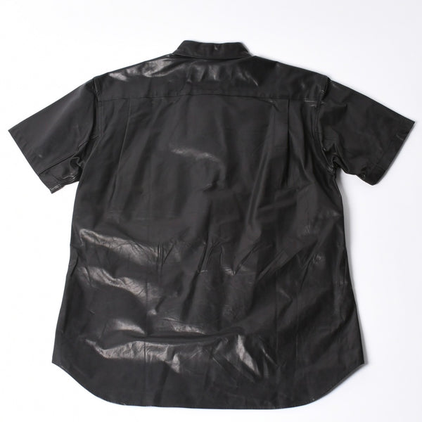Like new COMME des GARCONS × CHROMEHEARTS COMME des GARCONS Chrome Hearts Leather Short Sleeve Shirt Size S Used 4a001735