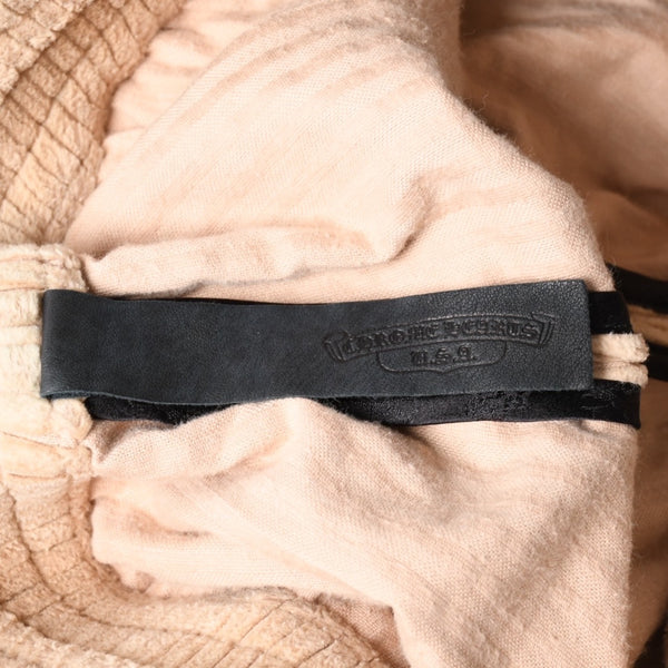 極美品 CHROME HEARTS クロムハーツ マッティボーイ コーデュロイショーツ ショートパンツ ハーフパンツ チョンパー ベージュ Sサイズ 中古 4a001734