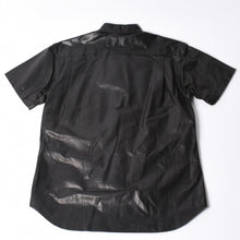 画像をギャラリービューアに読み込む, 新品同様 COMME des GARCONS × CHROMEHEARTS コムデギャルソン クロムハーツ レザー 半袖シャツ サイズS 中古 4a001735