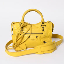 画像をギャラリービューアに読み込む, BALENCIAGA バレンシアガ CLASSIC MINI CITY クラシック ミニ シティ 2WAYバッグ 300295 レザー イエロー 美品 中古 4a001650