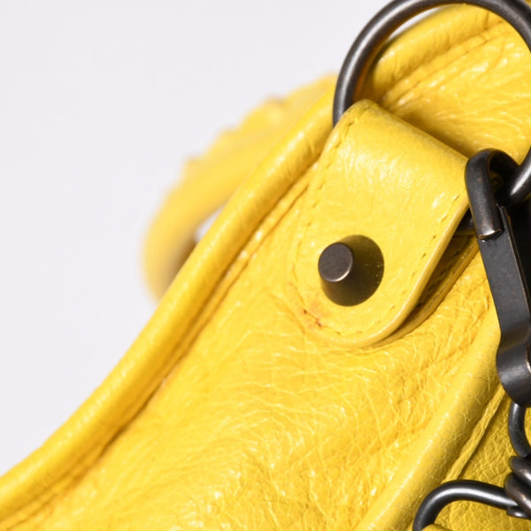 BALENCIAGA CLASSIC MINI CITY 2WAY bag 300295 Leather Yellow Good Condition Used 4a001650