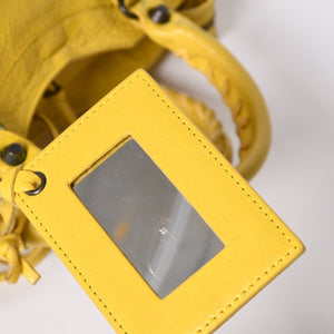 BALENCIAGA CLASSIC MINI CITY 2WAY bag 300295 Leather Yellow Good Condition Used 4a001650