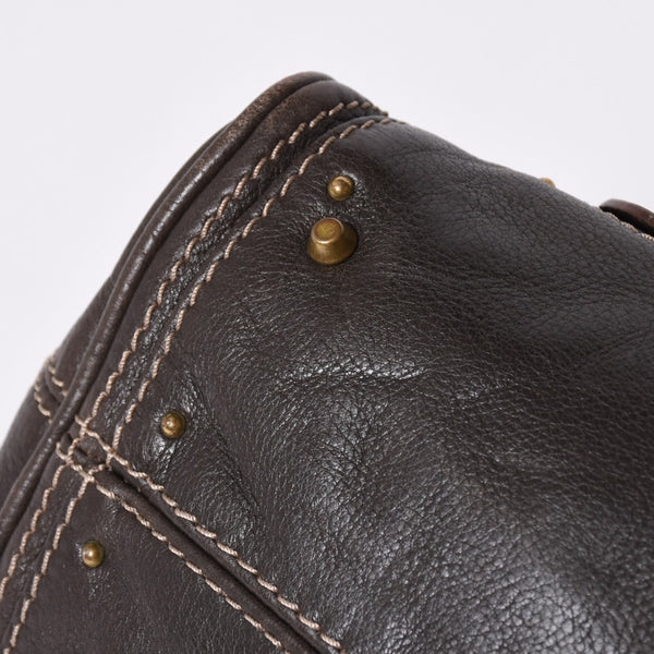 CHLOE Chloe Paddington handbag BROWN brown leather 02-07-51-5191 Gold hardware Good condition Used 4a001668