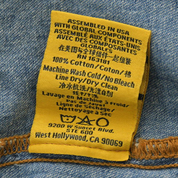 Very Good Condition Rhude Baseball Denim Shirt Indigo XS Size Raglan Sleeve Denim Fabric Good Condition Used 4a001745