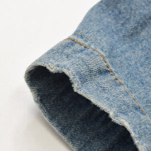 Very Good Condition Rhude Baseball Denim Shirt Indigo XS Size Raglan Sleeve Denim Fabric Good Condition Used 4a001745