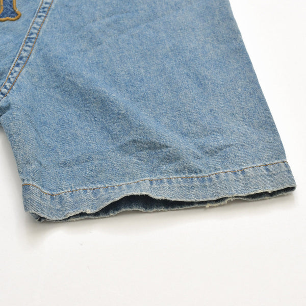 Very Good Condition Rhude Baseball Denim Shirt Indigo XS Size Raglan Sleeve Denim Fabric Good Condition Used 4a001745
