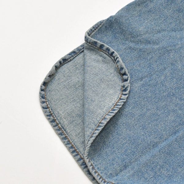 Very Good Condition Rhude Baseball Denim Shirt Indigo XS Size Raglan Sleeve Denim Fabric Good Condition Used 4a001745