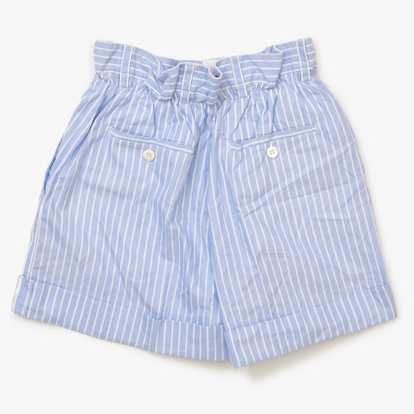 Very Good Condition MIUMIU Shorts Striped Shorts MP1549 Size 36 Logo Patch Blue Used 4a001754